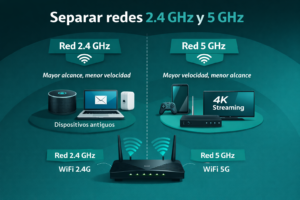 Separar redes 2.4 GHz y 5 GHz